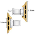 Italian Module DIY Stitching Charm Bracelet Geometric Gold-color Stainless Steel Trendy Watch Band Connector Women's Anniversary