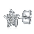 Hot Sale Luxury Inlay Zircon Star Shape Earrings New Fashion Jewelry Women Earrings