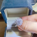 Silver 925 Original 1 Ct Brilliant Cut Diamond Test Past D Color FL Moissanite Love Promise Ring for Women Wedding Fine Jewelry