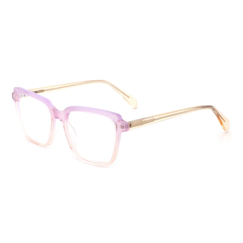 YC OPTICAL 2024 Hot Sale Gradient Color Eye Glasses Frames Lovely square Acetate Eyewear for Mens Womens