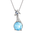Factory Jewel Silver Jewel 925 Blue Larimar Stone Carved Larimar Jewelry Larimar Stone Buy