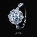 Luxury 2 Karat Oval Cut Moissanite Diamond Ring Noble  S925 Sterling Silver Wedding Band for Women Valentine's Day Gifts