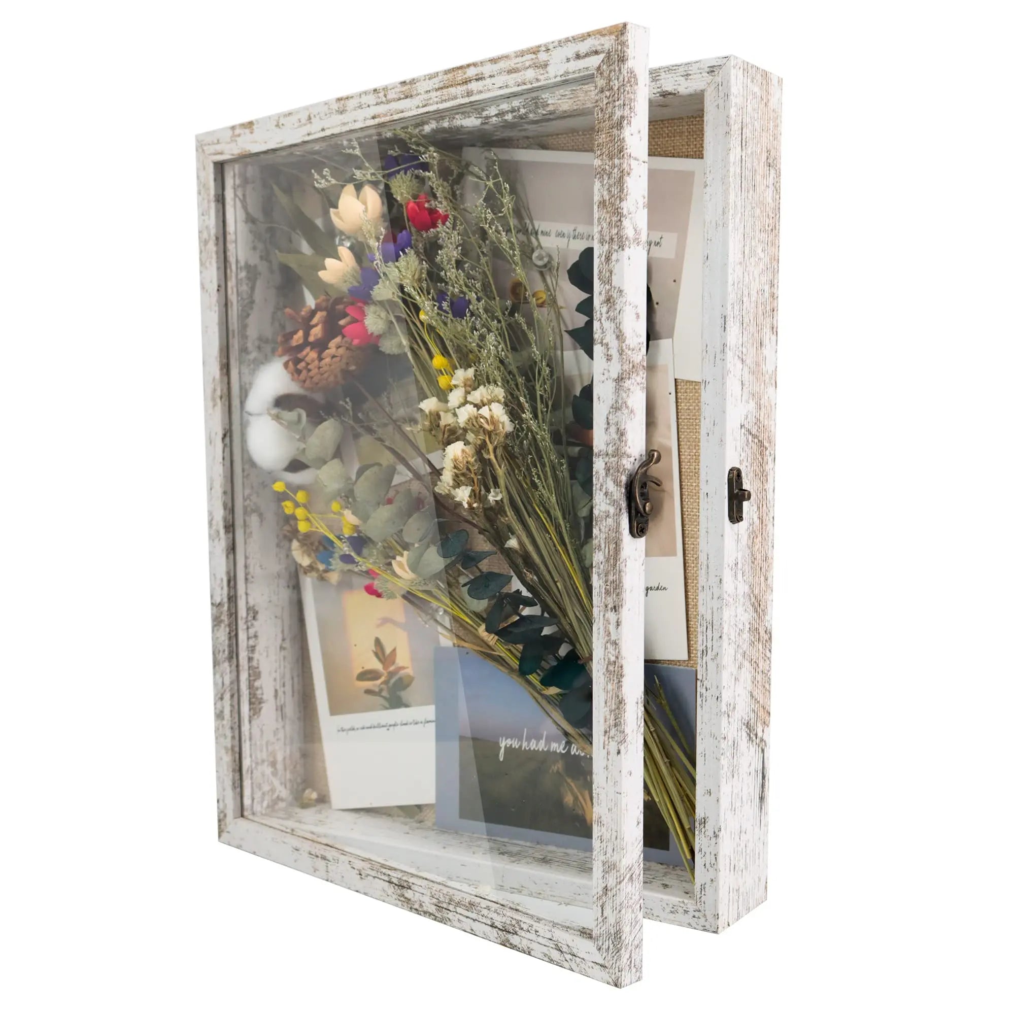 Shadow Box Frame -Picture Frame Wedding Bouquet Memorabilia Medals Photos Memory Box