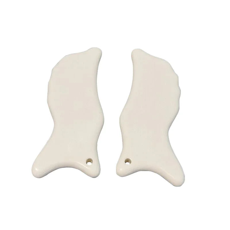 Facial Gua Sha Massage Board Ceramic Guasha Tool Body Care for Relaxing Soft Tissue Reduce Head Neck Back Pain