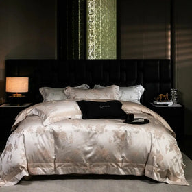 Luxury Lyocell Cotton Jacquard 4pcs Home Textiles pink 4 Pcs Duvet Cover Bedding Set Cotton Supplier