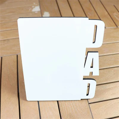 Free Sample CUSTOM GIFT Glossy Wood for DAD MOM 2021 GRAD FAMILY Blanks Sublimation MDF Photo Frame 150x180mm White & Black