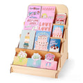 Wooden Desk Card Rack for Home Storage Greeting Card Display Stand for Postcards & Stickers Wood Crafts Wall Sign