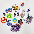 Garment Custom Embroidery Patches Iron on Backing Merrow Border Embroidery Clothing Sequin Custom Patches