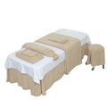 Pure Color Massage Table Bed Fitted Sheet Full Cover Rubber Band Massage SPA Treatment Bed Cover With Face Breath Hole