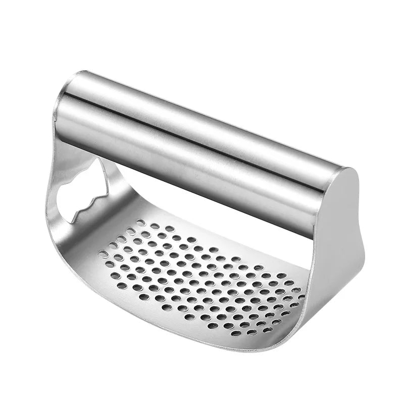 304 Stainless Steel Kitchen Manual Ring Garlic Press Garlic Powder Tool