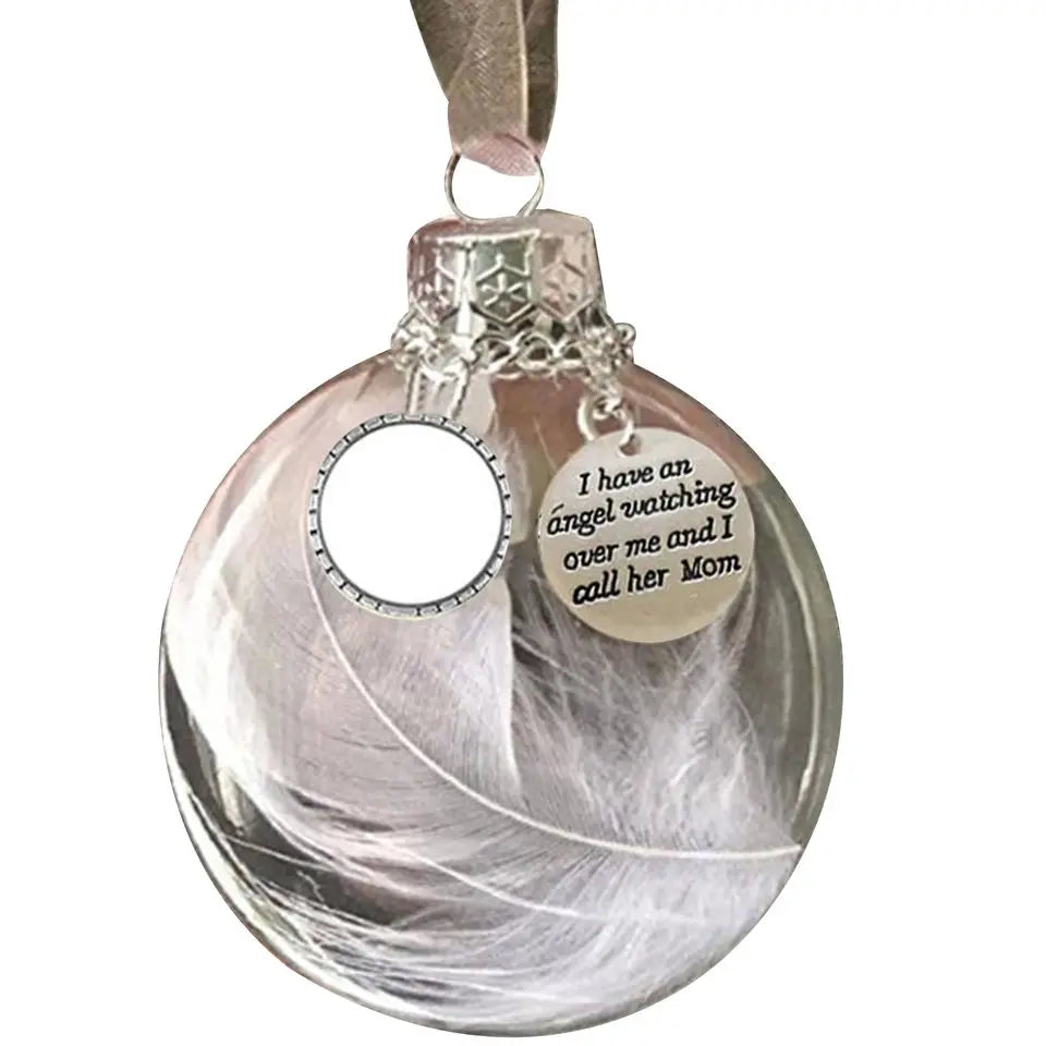 RubySub Hanging Decorative Round Christmas Balls Blank Sublimation Memorial Christmas Tree Ornaments