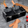 Stainless Steel Cheese Oven Non-Stick Cheeses Tray Portable Cheese Mini Oven Butter Baking Pan Raclette Grill Plate