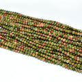 Factory Wholesale 3mm Faceted Natural Unakite Loose Gemstone Beads for DIY Jewelry Making