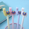 Wholesale Plastic Alpaca Cartoon Head Cute Neutral Gel Pen Imported China Writing Smooth Student Stationery Beautiful Boy MegaBDM