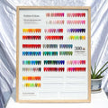 Large Wood Photo Frame with 300 Color Acrylic Landing for Nail Polish Gel Tips Color Card Display for Nail Supplies