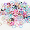 Hot Sale 11mm Rainbow Hallow Heart Plastic ABS Slime Pearl Beads Loose Imitation Pearls for Phone Case Decoration