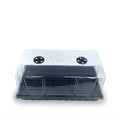 China Manufacturer Garden Propagation Tray Plant Seed Starter Dome Base PET Plastic Seedling Tray Nursery Trays & Lids Black