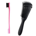Custom Logo One Piece Flexible Hair Brush ABS Handle Styling Electric Wet Detangling Comb Home Use Private Logo Box Packaging