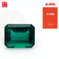 Hot Sales High Quality Lab Grown Zambia Emerald Loose Stones Calibrated Octagon Step Cut Hydrothermal Synthetic Emerald Gemstone