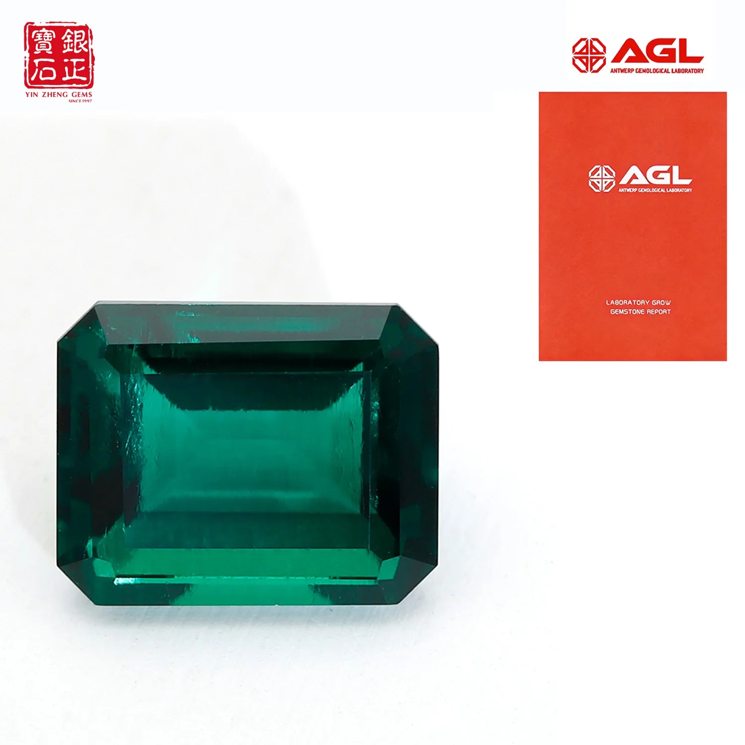 Hot Sales High Quality Lab Grown Zambia Emerald Loose Stones Calibrated Octagon Step Cut Hydrothermal Synthetic Emerald Gemstone