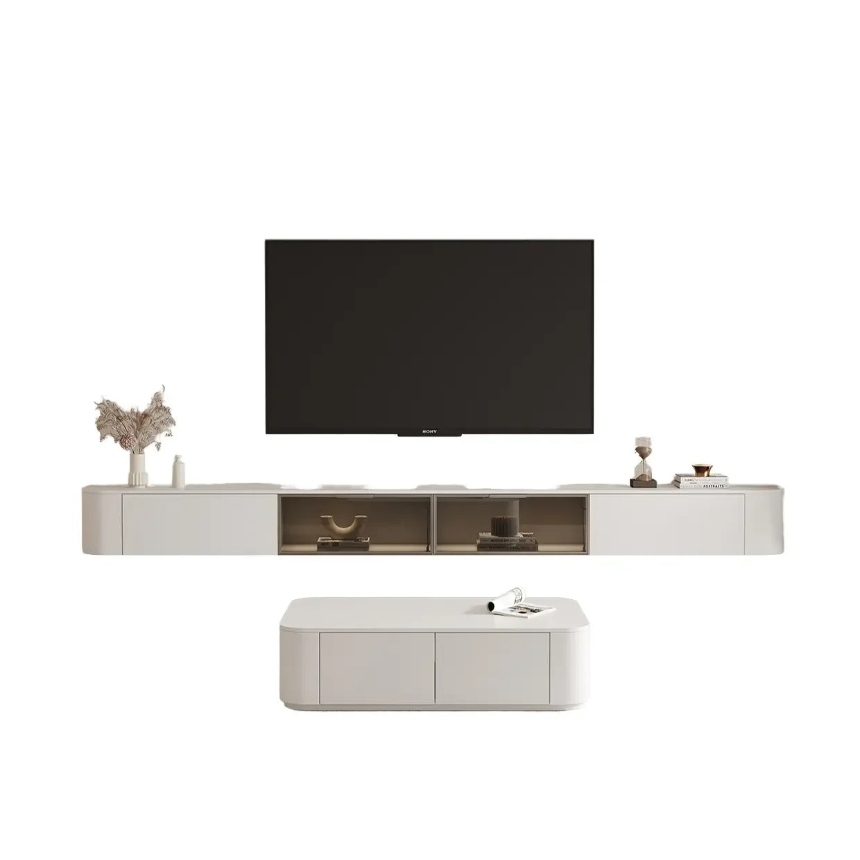 Custom Logo Oem & Odm Luxury Modern Living Room Furniture Suspended TV Stand Design Decor