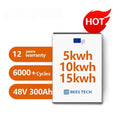 15kw 51.2V Lifepo4 Batteries 15kwh 300ah Lithium Iron Battery 48V LFP Powerwall Home Solar Energy Storage System