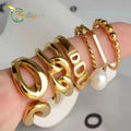 Fatingna Women and Girls' Fashionable Stainless Steel Stacking Ring Set Engravable Signet and Gold Knuckle Rings ODM Supply