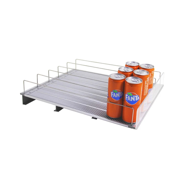 Convenience RTS Metal Bottle Shelf for Beverage Display and Cooler Shelf Management