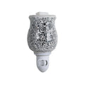 Decorative Hot Sale Mosaic Glass Silver Electric Plug in Wax Warmer for Home Fragrance