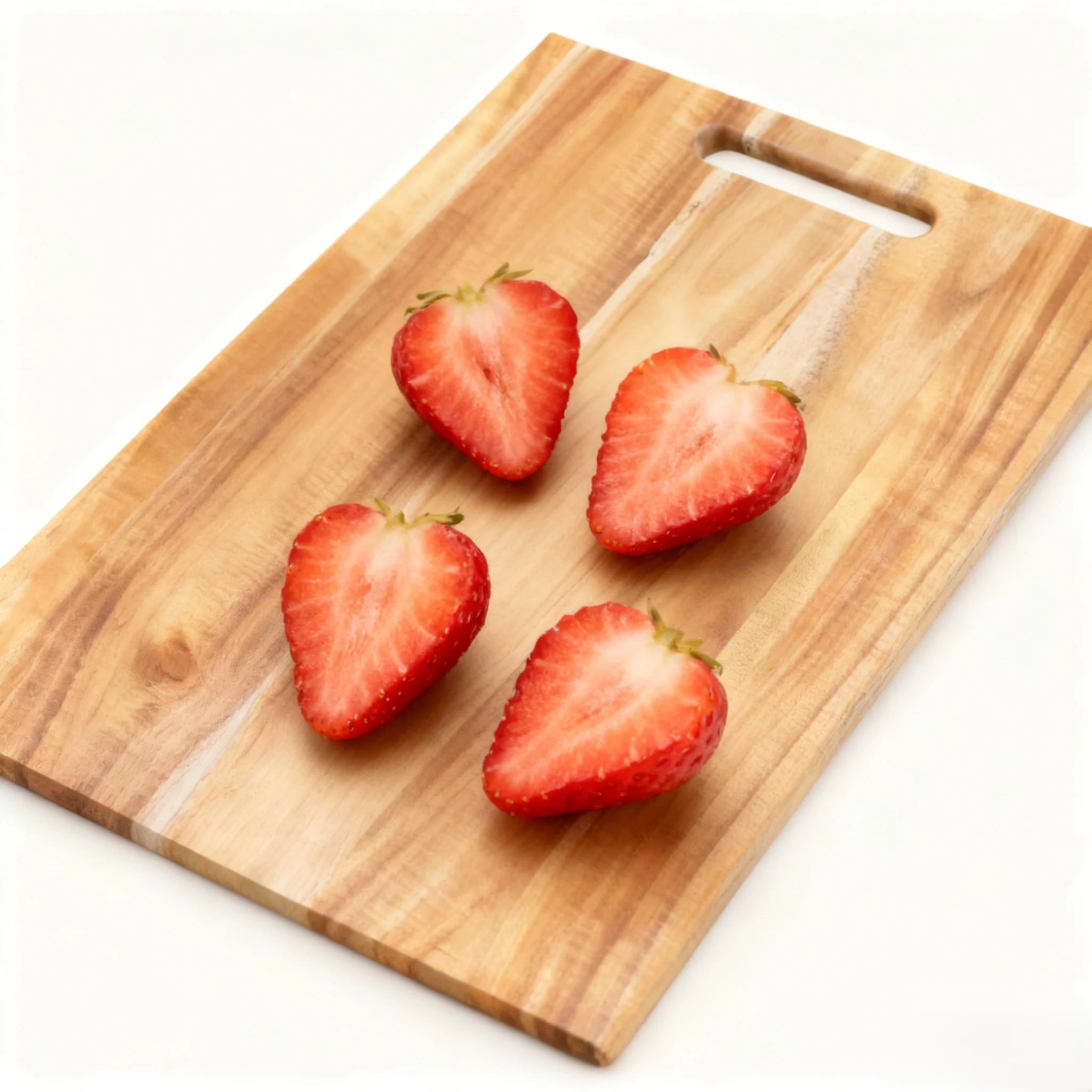 Acacia Wood Cutting Board with Hand Grip 15" X 9.7" Durable Reversible Chopping & Cheese Board with Handle for Kitchen Tools