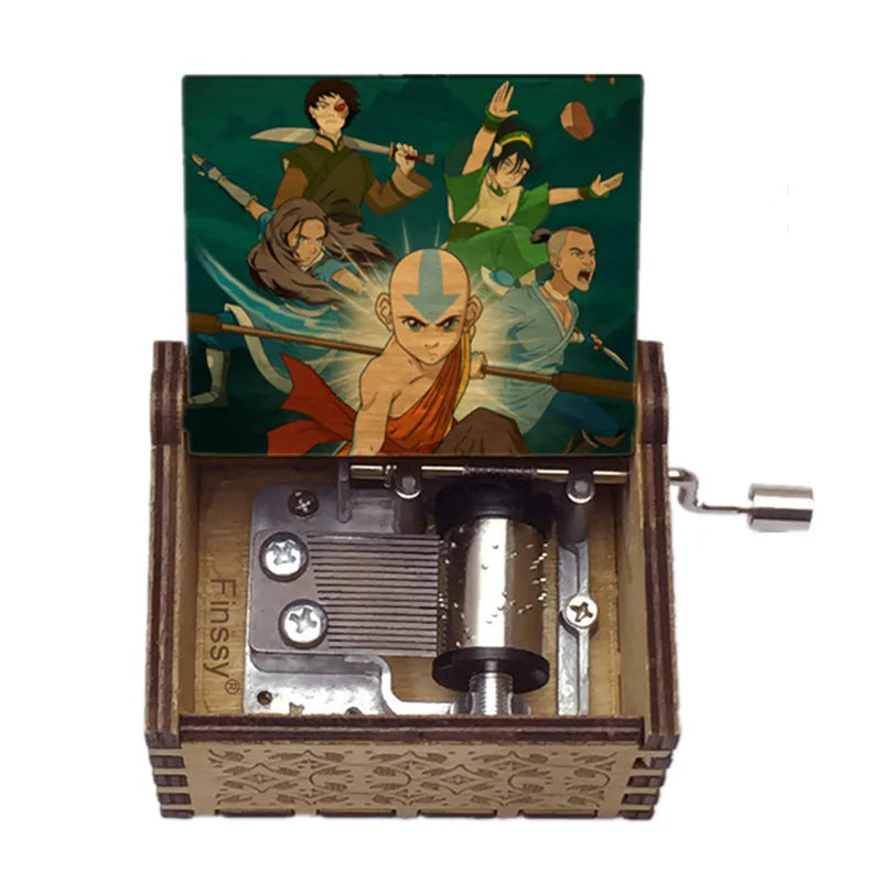Latest Hot Selling Cartoon Anime Avatar: the Last Airbender Music Theme Avatar's Love Aang Hand-cranked Wooden Music Box