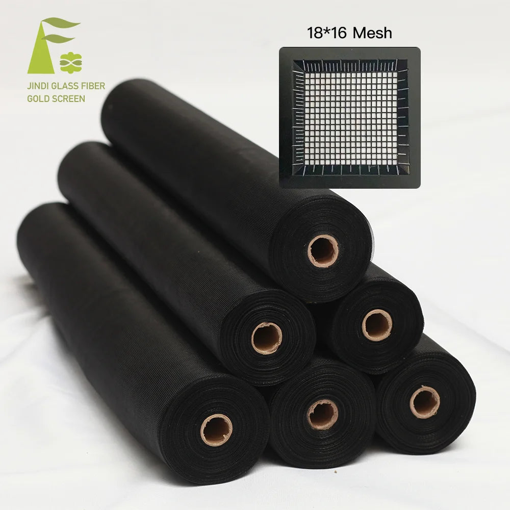JINDI REACH RoHS Approved 110-120g Modern Design Fiberglass Window Screen Mesh Fiberglass Insect Screen Mesh