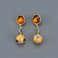 Wholesale High-end Retro Earrings Creative Hot Sale Fashion Gold Earrings Women Gold Ball Stud Earrings