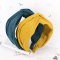 MIO New Design Fashion Hair Accessories Knot Wide Elastic Hairband Solid Color Headbands for Women