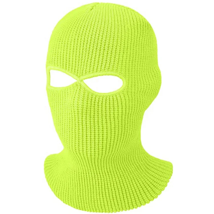 Wholesales Two 2 Hole Full Face Mask Fall and Winter Knitted Motorcycle Motorbike Balaclava Ski Mask Breathable