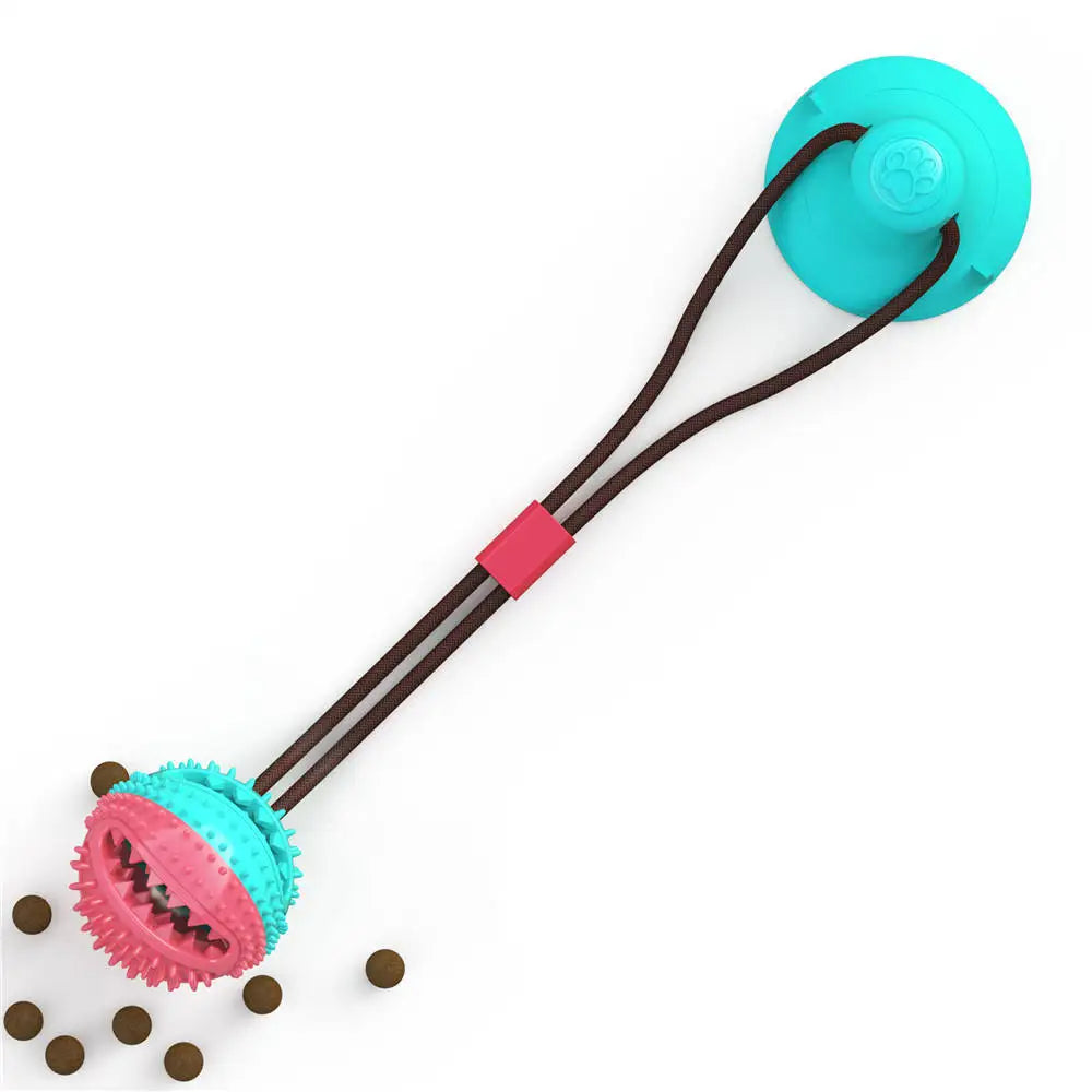 Interactive Super Powerful Eco-Friendly Rubber Suction Cup Teeth Grinding and Feeding Device to Relieve Boredom Vent Dog Toy