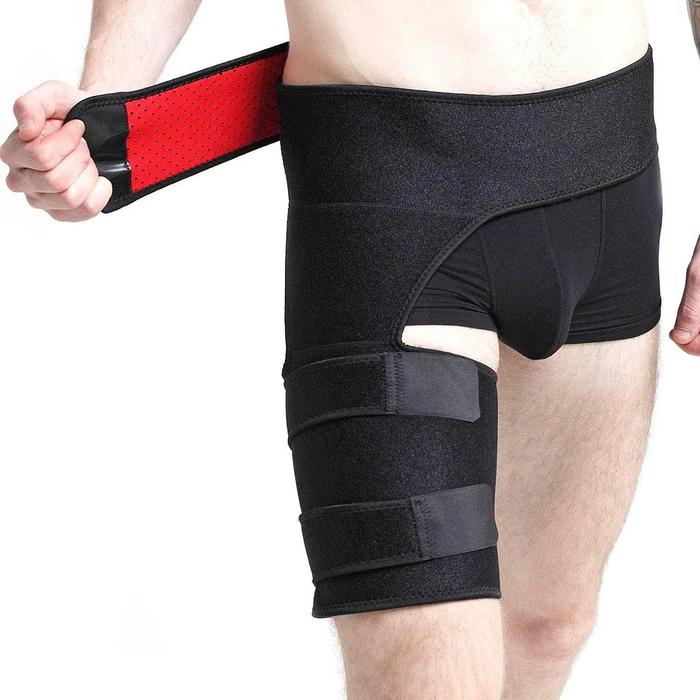 Adjustable Hip Groin Support Stabilizer and Hip Brace Thigh Compress Sleeve for Pain Relief