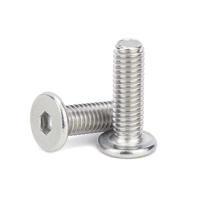 Round Head Metric Stainless Steel Class 8.8 Hexagon Ultra Thin Low Flat Screw 6*6