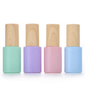 Daily Skincare Lotion Pump Storage Cosmetic Packaging 30ml 1oz Flat Wood Grain Cover Empty Serum Bottle