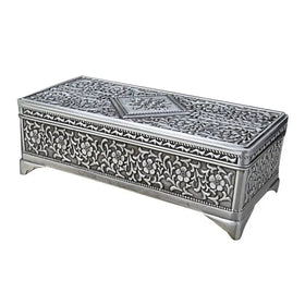 Creative Retro Rectangular Exquisite Jewelry Box Large-Sized Household Countertop Storage Box Wedding Jewelry Box Necklace