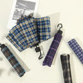 10 Ribs Business Lattice Large Umbrella Men Women Reinforced Anti-wind Plus Size Retro Strong Manual Folding Plaid Umbrella