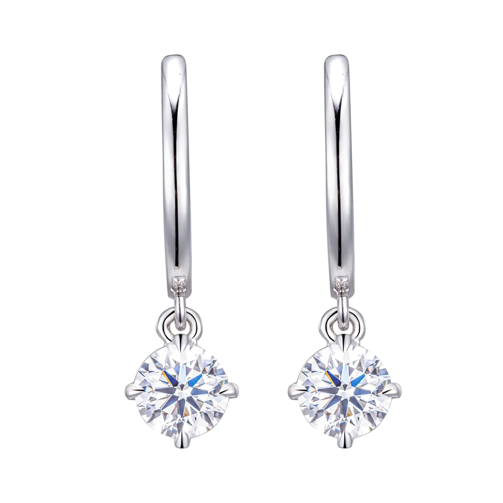 Fine Earring Jewelry MSE-685 18K White Gold Customized  D VS1 Lab Diamond Jewelry Earrings