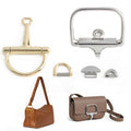 Gold Metal Bag Lock Set Lock Buckle Clasp with Swivel Connector Hooks Buckle Full Hardware Kit for Crossbody Shoulder Bag DIY