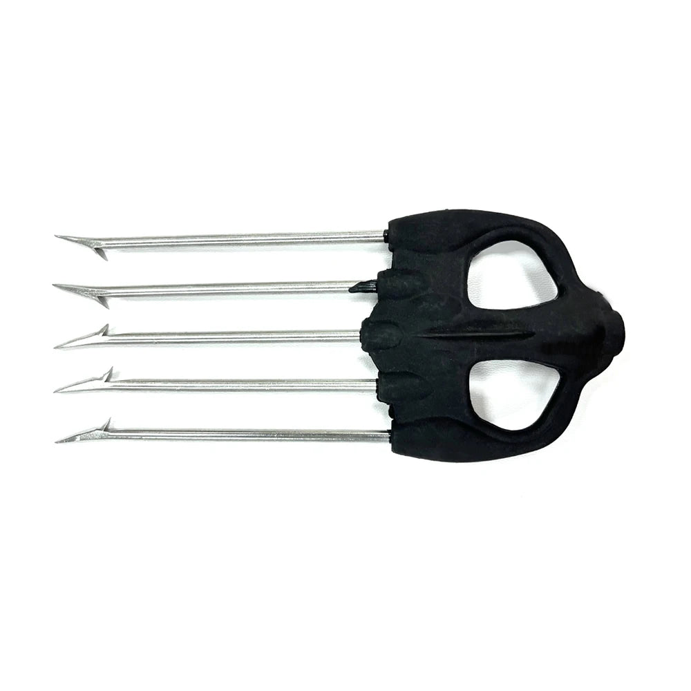 Multiprong Omer Spearfishing Black Threaded Spear Tip with 3 SS Multiprongs Green 4-Point and 5-Point Prong for Dive Fishing