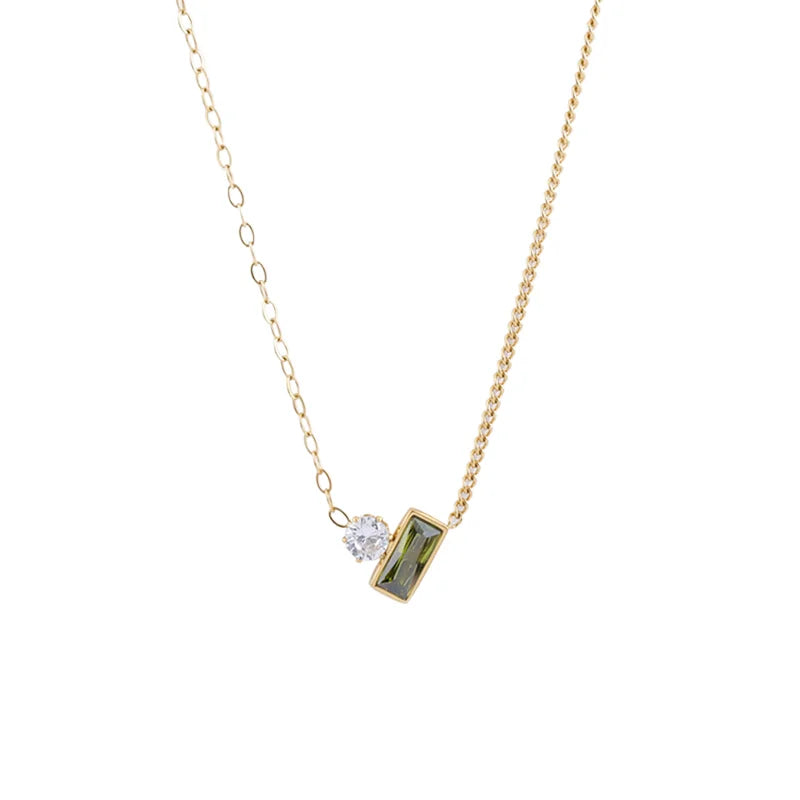 New Arrival Vintage Trendy 18K Gold Stainless Steel Zircon Chain Pendant Necklace Jewelry for Women Factory