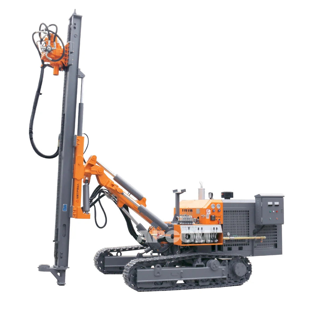 Hydraulic Anchoring Drilling Rig Anchor Hole ZEGA 420ST Apcom Diesel Engine and 55kw Motor Borehole Drilling Rig