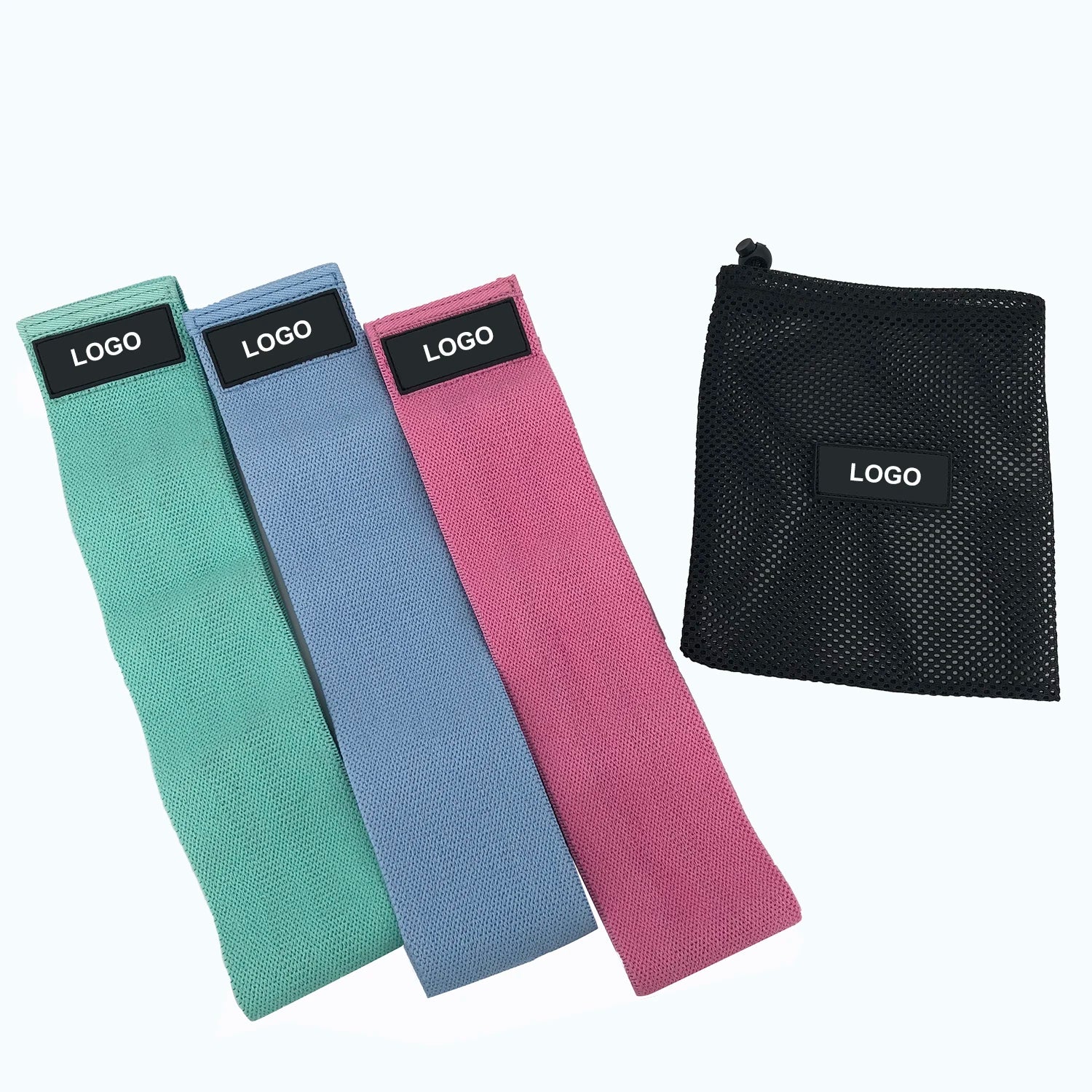 Pink Blue Mint Green Yoga Fitness Band Exercise Booty Bands  Hip Resistance Band