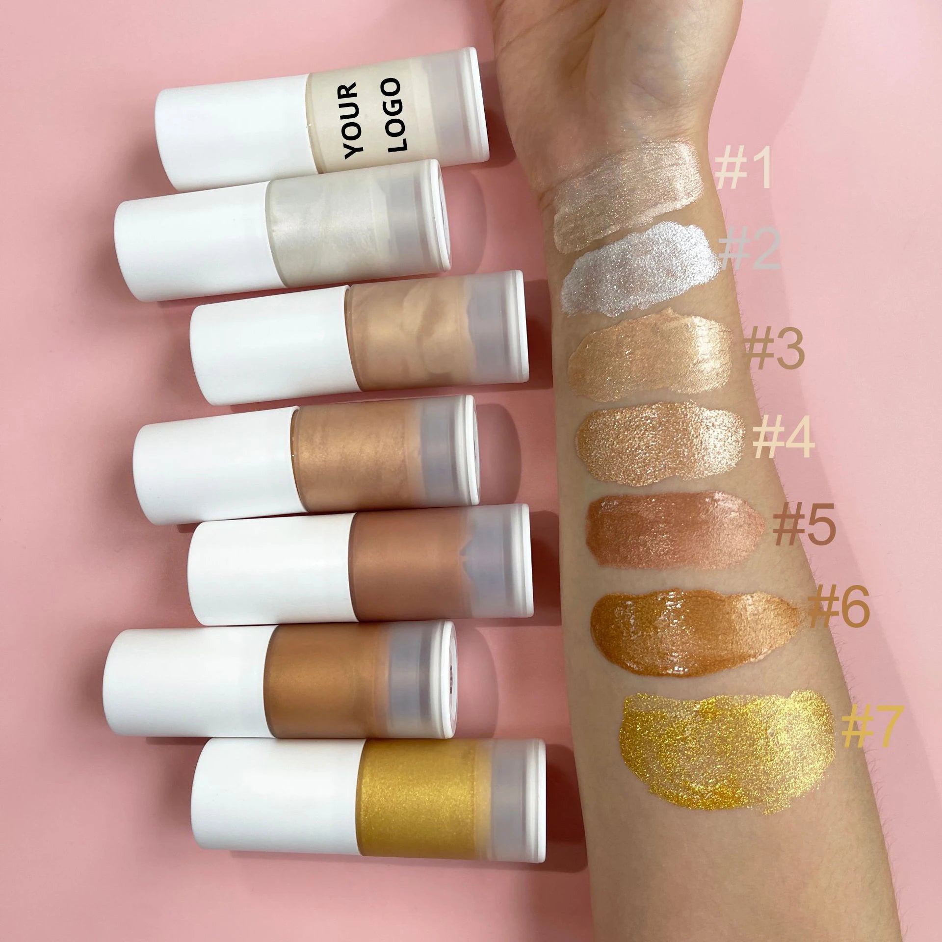 Wholesale Festival Products Body Glow Bronzer Highlighters Body Glitter Your Logo Liquid Brown 15ml Mini Body Shimmer Spray
