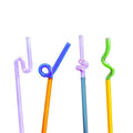 Factory Wholesale Popular Reusable Colored Glass Straw Creative Irregular Shape Pure Handmade Glass Straw