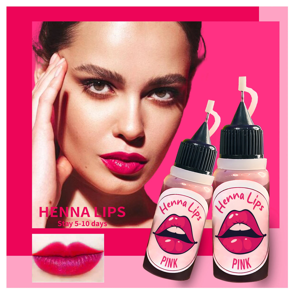 Peach pink Red Oversea Popular Henna Lip Color   10ml Pigment Dye Temporary Lips Cosmetic logo Package Oem 3 Days to 7 Days